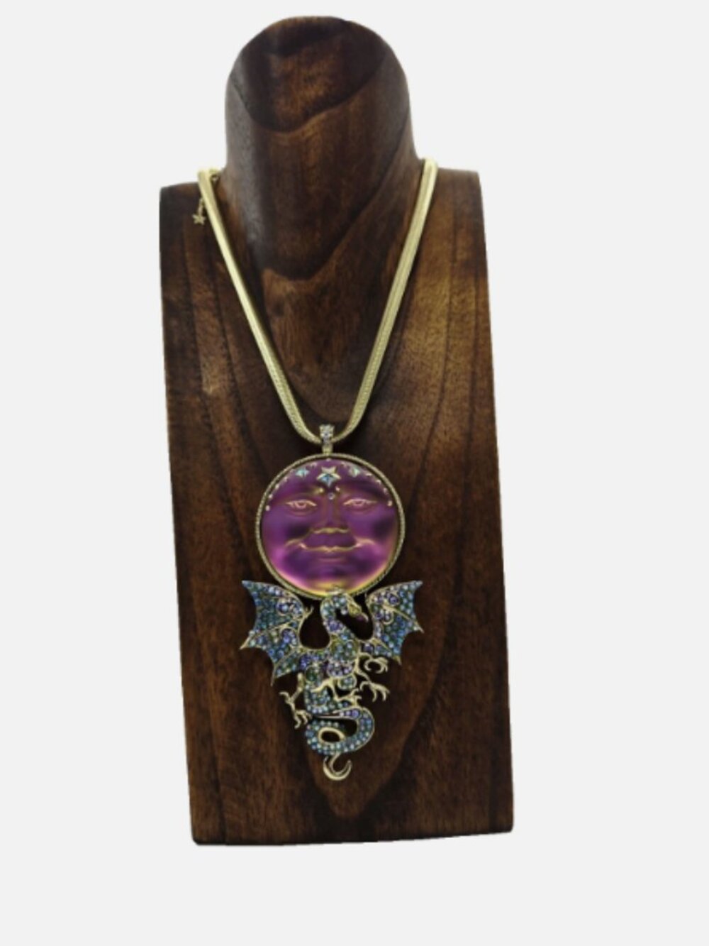 Kirks Folly Mystic Seaview Moon 50mm Protector Of The Realm Dragon Necklace set